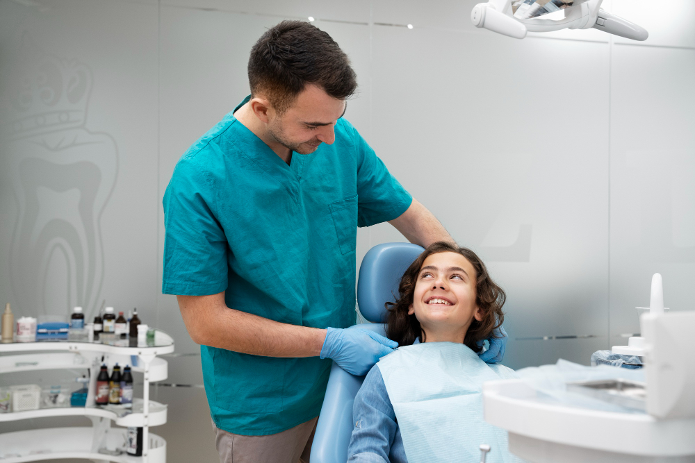 Close Up Boy Dentist